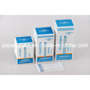 Silver Plated Handle Acupuncture Needles, Paper Blister with Tube